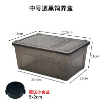 中号透黑饲养盒(25.5x18x11cm) 