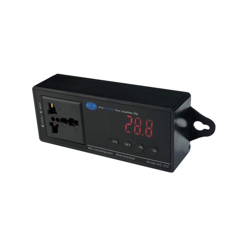 智能数显温度控制器 带插座带探头 可调启动温度停止温度 220v