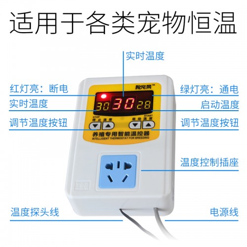 爬宠网 养殖专用智能温控器 安全防煲汤 最高35度