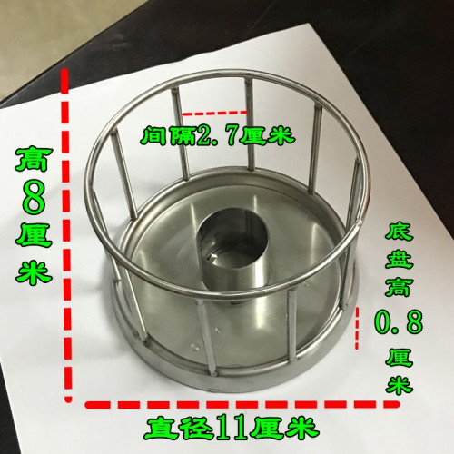 圆形304不锈钢龟食盘