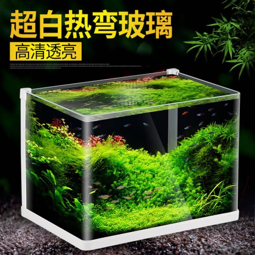 桌面热弯超白鱼缸免换水生态小型水族箱水草造景缸直销一键代发 桌面热弯超白鱼缸免换水生态小型水族箱水草造景缸直销一键代发